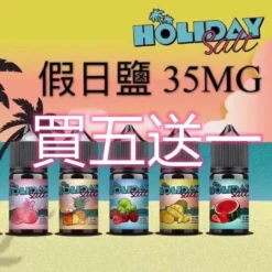 HOLIDAY SALT假日鹽煙油 30ML 35MG｜完美假期口感，悠享每一刻【買五送一】